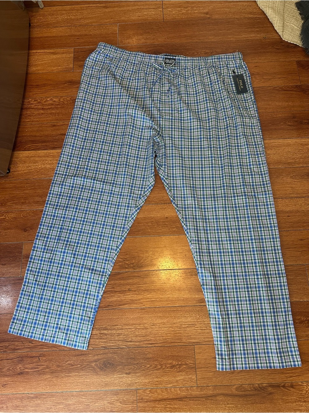 Ralph Lauren Blue & White Plaid Men’s Lounge Pants